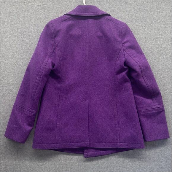 J. CREW Cashmere Coat Womens 00 Double Breasted Wool Blend Station Peacoat Nello - Picture 3 of 6